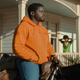 the actor on horseback.